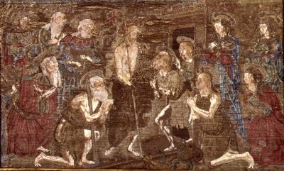 Sestup Krista do limba a propuštění sv. Jana Křtitele, tapisérie zobrazující výjevy ze života světce (textil) od Antonio Pollaiuolo