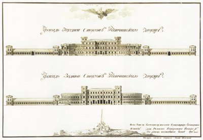 Fasády Velkého paláce Gatchina, 1781 od Antonio Rinaldi
