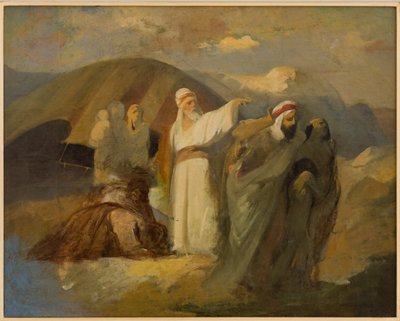 Biblická scéna (olej na plátně) od Antonio Simonazzi