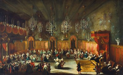 Ples na počest Anny Marie Luisy de Medici, kurfiřtky Falcké, ca. 1718-1719. od Antonio Stom