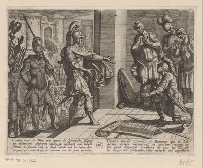 Cerialis odpouští římským vojákům, kteří pomáhali Juliu Civilisovi Batavské války proti Římanům (název série) Batavorum cum Romanis Bellum (název série) od Antonio Tempesta