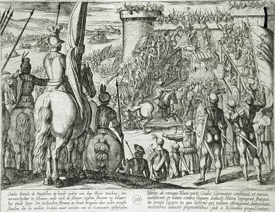 Civilis používá pohyblivé dřevěné mosty k útoku na pevnost od Antonio Tempesta