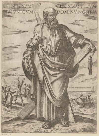 Svatého Ondřeje A v Ježíši Kristu, jeho jediném synovi, našem Pánu (titul na předmětu) Kristus, Marie en de apoštol (název série) od Antonio Tempesta