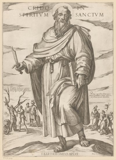 Svatého Bartoloměje Věřím v Ducha svatého (název na předmětu) Kristus, Marie en de apoštol (název série) od Antonio Tempesta