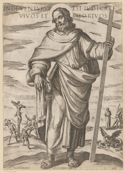 Svatého Filipa Odtud přijde soudit živé a mrtvé (titul na předmětu) Kristus, Marie en de apoštol (název série) od Antonio Tempesta