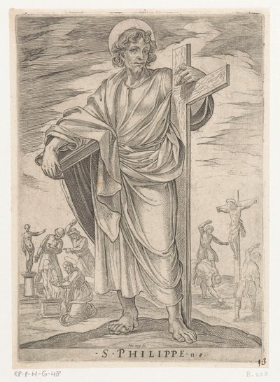 Svatý Filip S. Philippe (titul na objektu) Kristus, Maria a apoštolové (název série) od Antonio Tempesta
