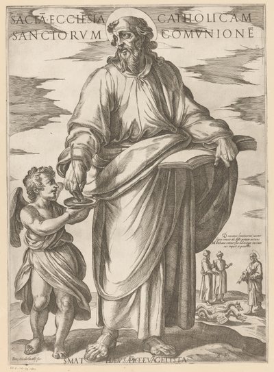 Svatého Matouše Svatá katolická církev ve společenství svatých (název na předmětu) Kristus, Marie en de apoštol (název série) od Antonio Tempesta