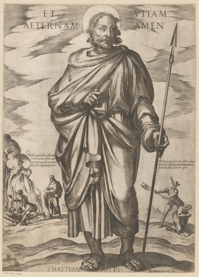 Svatého Matyáše A věčný život amen (název na předmětu) Kristus, Marie en de apoštol (název série) od Antonio Tempesta