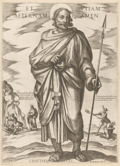 Svatého Matyáše A věčný život amen (název na předmětu) Kristus, Marie en de apoštol (název série) od Antonio Tempesta