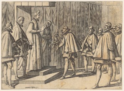 Vyslanci italských panovníků u Markéty Rakouské od Antonio Tempesta
