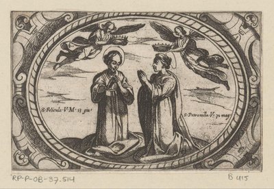 H. Felicula v H. Petronilla Románský martelaressen (název série) Imagini di many virgini Rom nel Martyrio (název série) od Antonio Tempesta