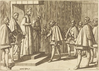 Italský princ před Markétou Rakouskou od Antonio Tempesta