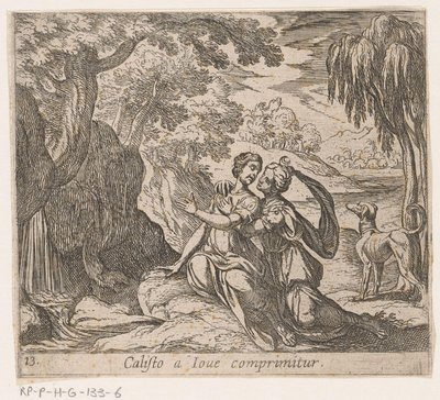 Jupiter a Callisto Callisto Crushed by Jupiter (název na objektu) Metamorphoseon nebo transformace (název série) Metamorfosen van Ovidius (název série) od Antonio Tempesta