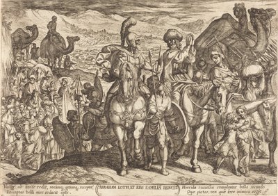 Abraham přivolal Lota a jeho rodinu domů od Antonio Tempesta