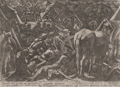 Talíř 14: Gideon Terrorizing the Enemy Camp, z 