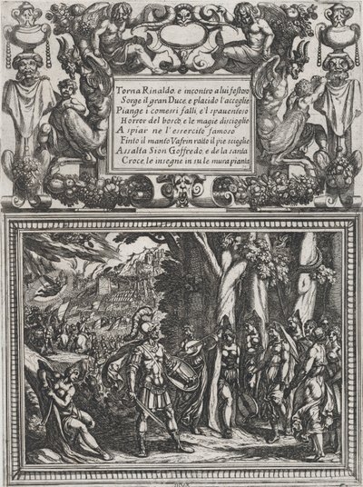 Deska 18: Ilustrace ke zpěvu XVIII, z Torquata Tassa 