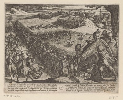 Římané poraženi u Rýna Batavské války proti Římanům (název série) Batavorum cum Romanis Bellum (název série) od Antonio Tempesta