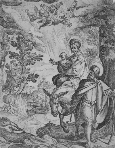 Útěk do Egypta. od Antonio Tempesta