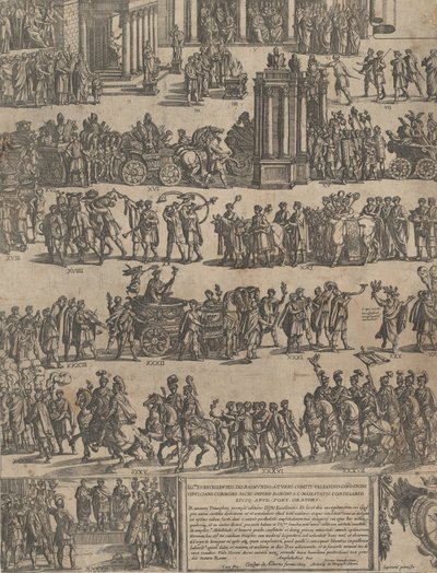 Triumf římského císaře na levé straně, 1603. od Antonio Tempesta