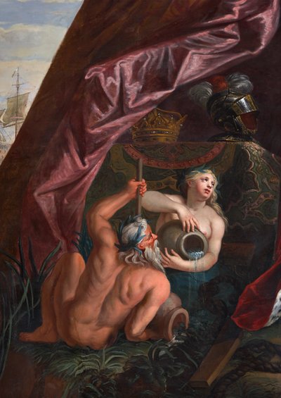 Triton a nereid, detail z The Queen
