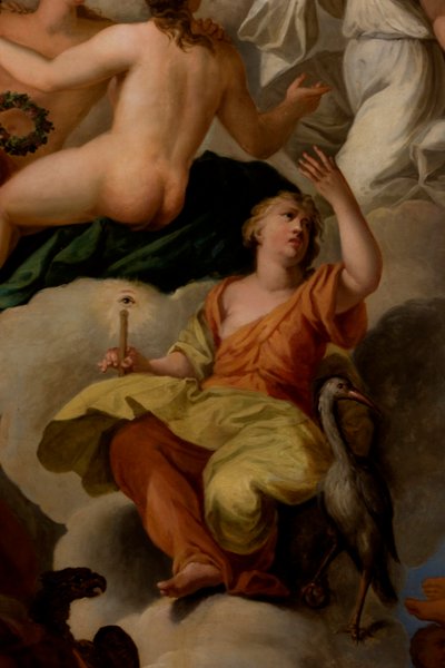 Bdělost, detail z královnina přijímacího pokoje od Antonio Verrio