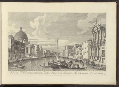 Pohled na Canal Grande, Santa Maria di Nazareth a San Simeone Piccolo te Venetië Proto od F.F. Temple of the Discalced, dále od S. Simeon Minor po Fullonium (název na objektu) Nejznámější pohledy na město Benátky z Antoniova kanálu od Antonio Visentini