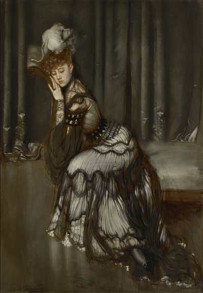 Obraz Portrét Madame Salvator od Antonia la Gandary (1861-1917) od Antonio de la Gandara