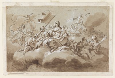 Panna a dítě obklopené svatými od Antonio di Dominici