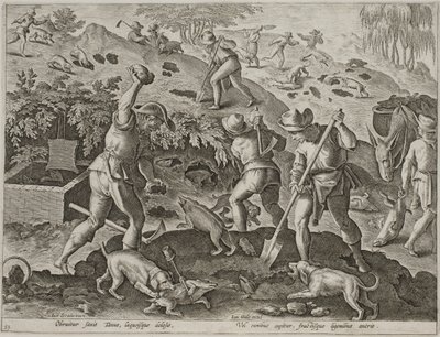 Lov na jezevce od Antonius Wierix