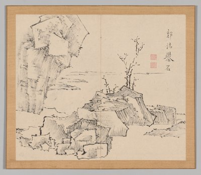 Dvojalbum krajinných studií podle Ikeno Taiga, svazek 1 list 23, 18. století. od Aoki Shukuya