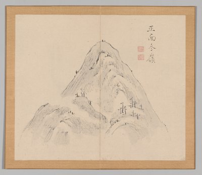 Dvojalbum krajinných studií podle Ikeno Taiga, svazek 1 list 24, 18. století. od Aoki Shukuya