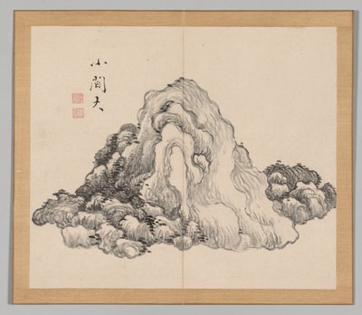 Dvojalbum krajinářských studií po Ikeno Taiga, svazek 1 list 7, 1700. od Aoki Shukuya