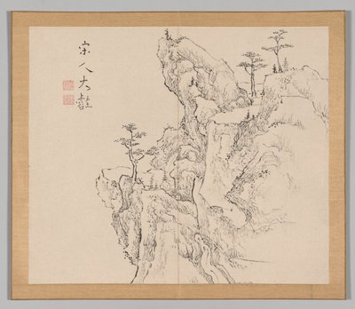Dvojalbum krajinářských studií podle Ikeno Taiga, svazek 2 list 1, 18. století. od Aoki Shukuya
