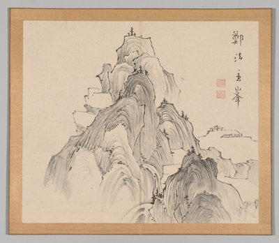 Dvojalbum krajinářských studií podle Ikeno Taiga, svazek 2 list 2, 18. století. od Aoki Shukuya