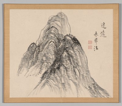 Dvojalbum krajinářských studií podle Ikeno Taiga, svazek 2 list 3, 18. století. od Aoki Shukuya