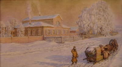 Náš dům v Ryabovo, 1918-1919 od Apollinari Mikhailovich Vasnetsov