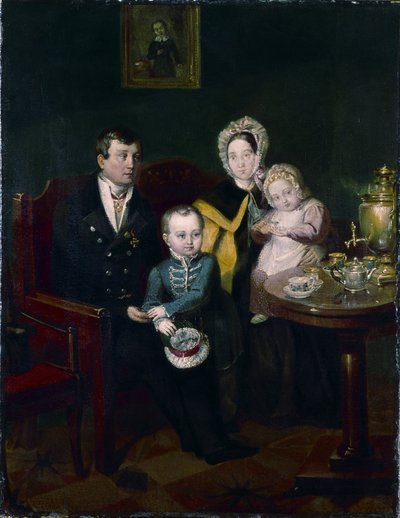 Rodinný portrét, 1837 od Apollon Nikolayevich Mokritsky