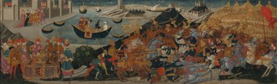 Bitva u Pharsalu a Pompeiova smrt od Apollonio di Giovanni