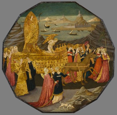 Triumph of Chastity, cca 1450-1460 (tempera a plátkové zlato na panelu) od Apollonio di Giovanni di Tommaso