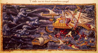 Vergiliánský rukopis s pasáží z Aeneid, od Apollonia di Giovanni (1415 nebo 1417-1465) od Apollonio di Giovanni di Tommaso