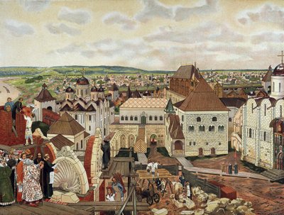 V moskevském Kremlu, konec 19. - začátek 20. století. od Appolinari Mikhaylovich Vasnetsov