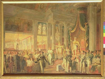 Korunovace Dom Pedro II (1825-91) (olej na plátně) od Araujo Porto Alegre