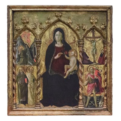 Madona s dítětem na trůně, asi 1420-22 (tempera na dřevě) od Arcangelo di Cola da Camerino