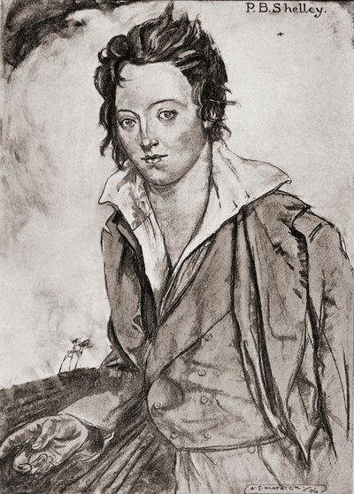 Percy Bysshe Shelley od Archibald Standish Hartrick