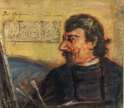 Portrét Paula Gauguina od Archibald Standish Hartrick