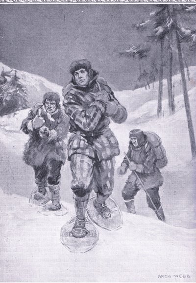 Přes bezkolejné pustiny k Labradoru (Donald Smith), ilustrace z Cassells Romance of Famous Lives, kolem roku 1940 od Archibald Webb