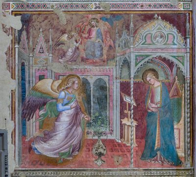 Zvěstování, konec 14. století nebo začátek 15. století od Aretino Luca Spinello or Spinelli