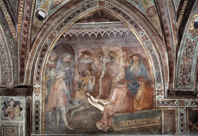Papež Alexander III - Freska od Aretino Luca Spinello or Spinelli