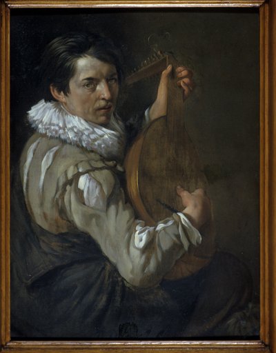 Lute Player (olej na mědi) od Arie de Vois