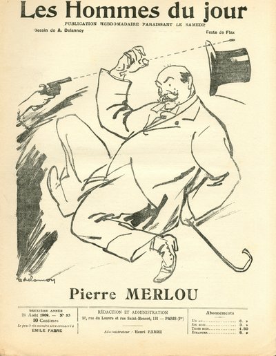 Obálka „“ The Men of the Day “, Satirical in B&W od Aristide Delannoy